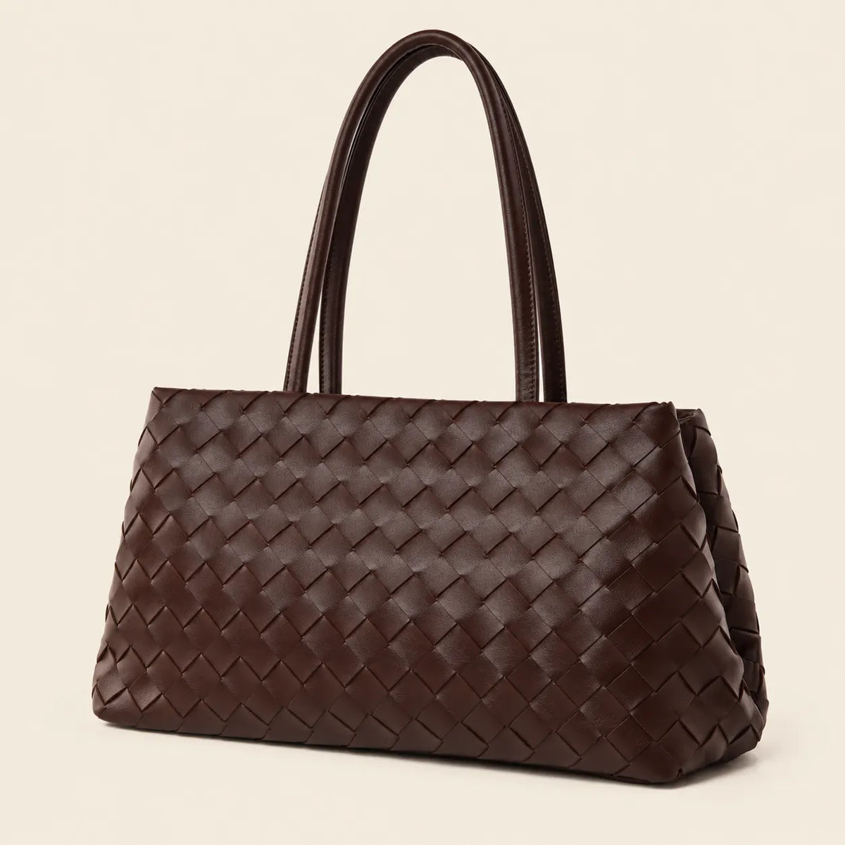 Woven Tote Bag - Spacious Everyday Shoulder Bag
