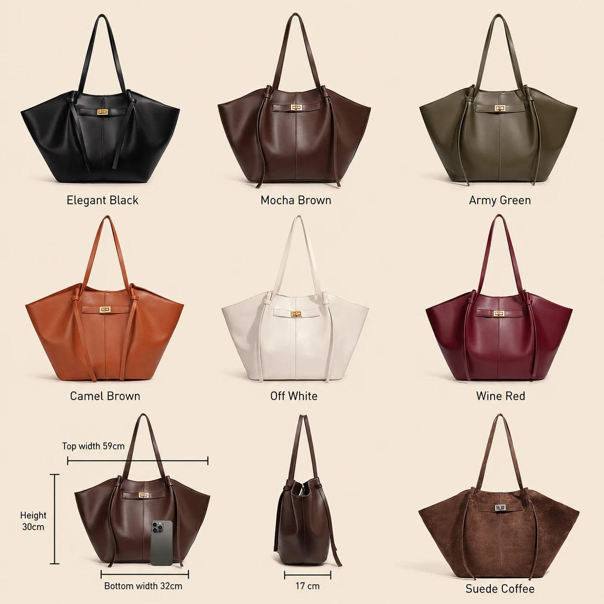 Light Luxury Commuter Tote Bag