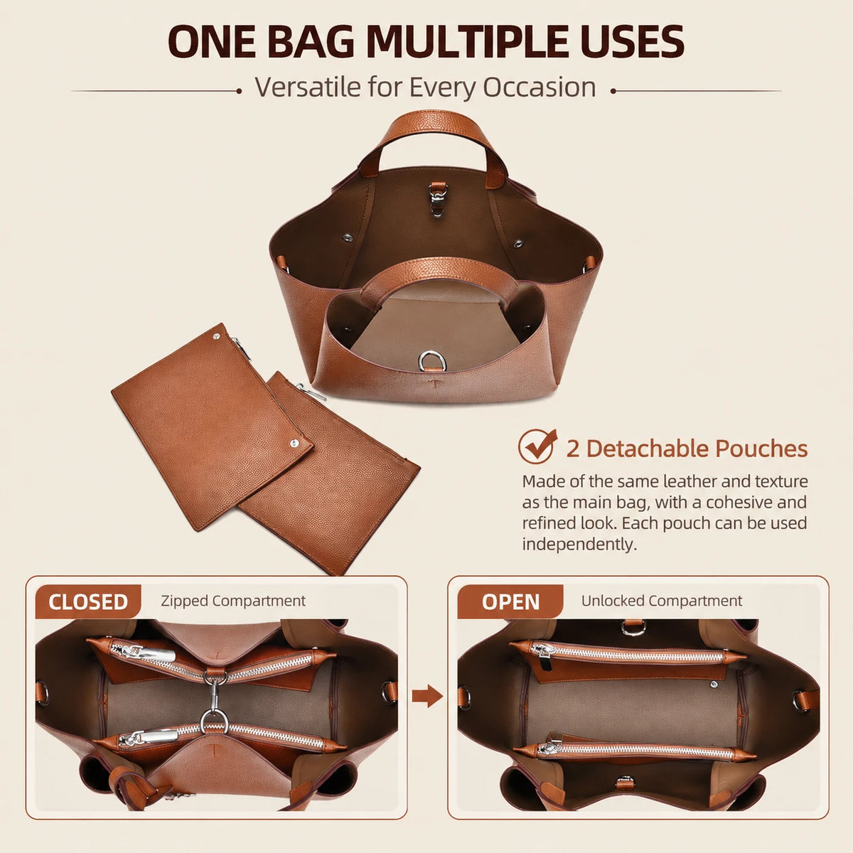 Casual single-shoulder tote bag