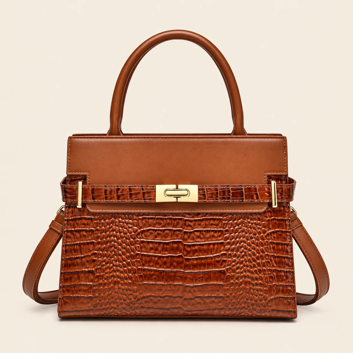 Women's Crocodile Print Tote Bag