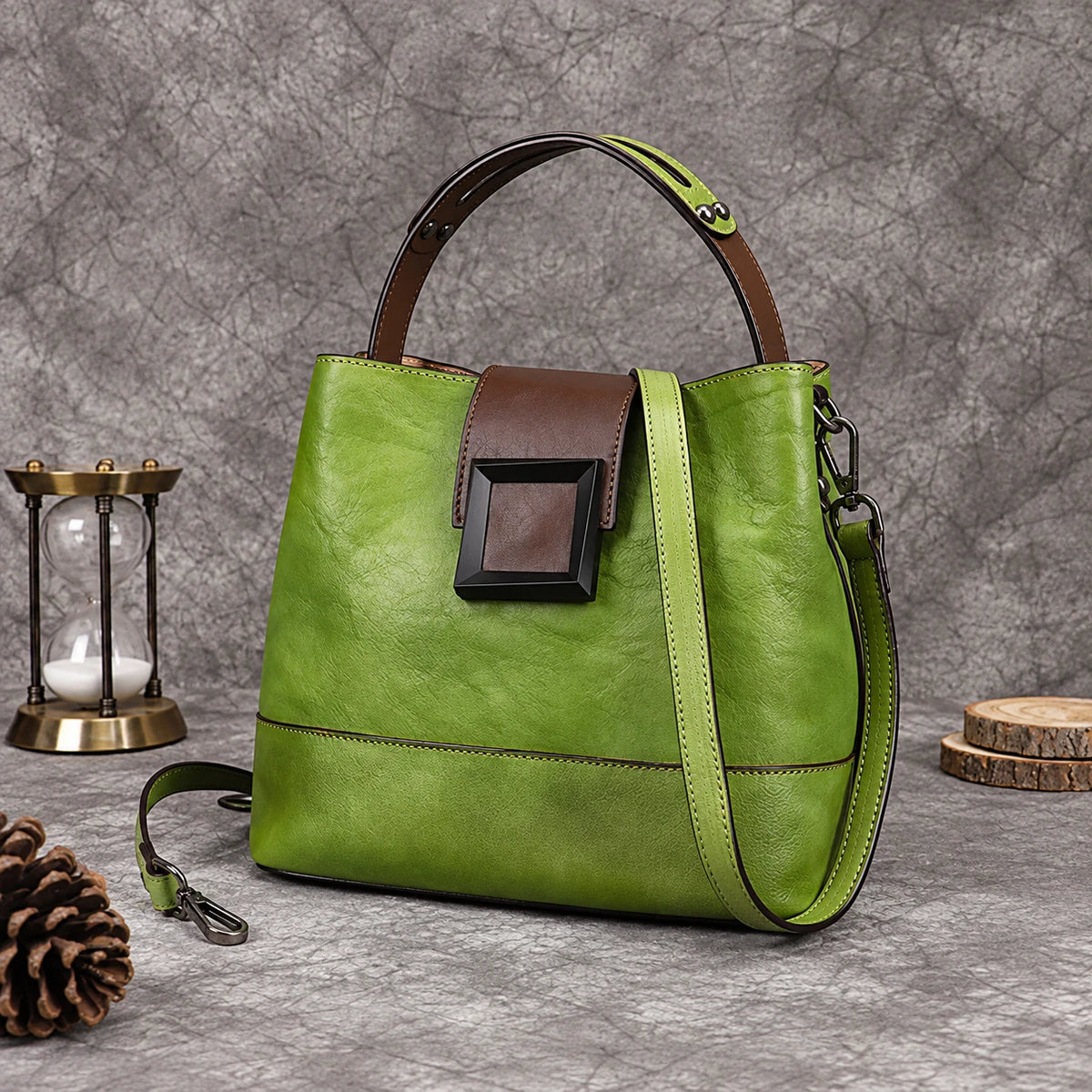 Genuine Leather 3-Way Shoulder Bag