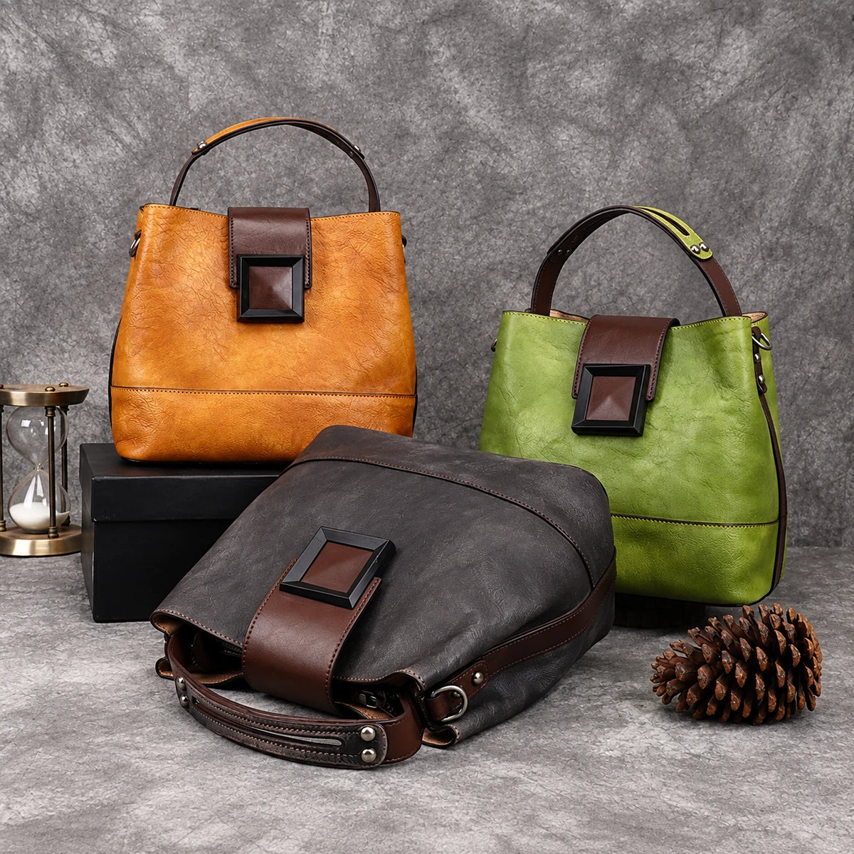 Genuine Leather 3-Way Shoulder Bag