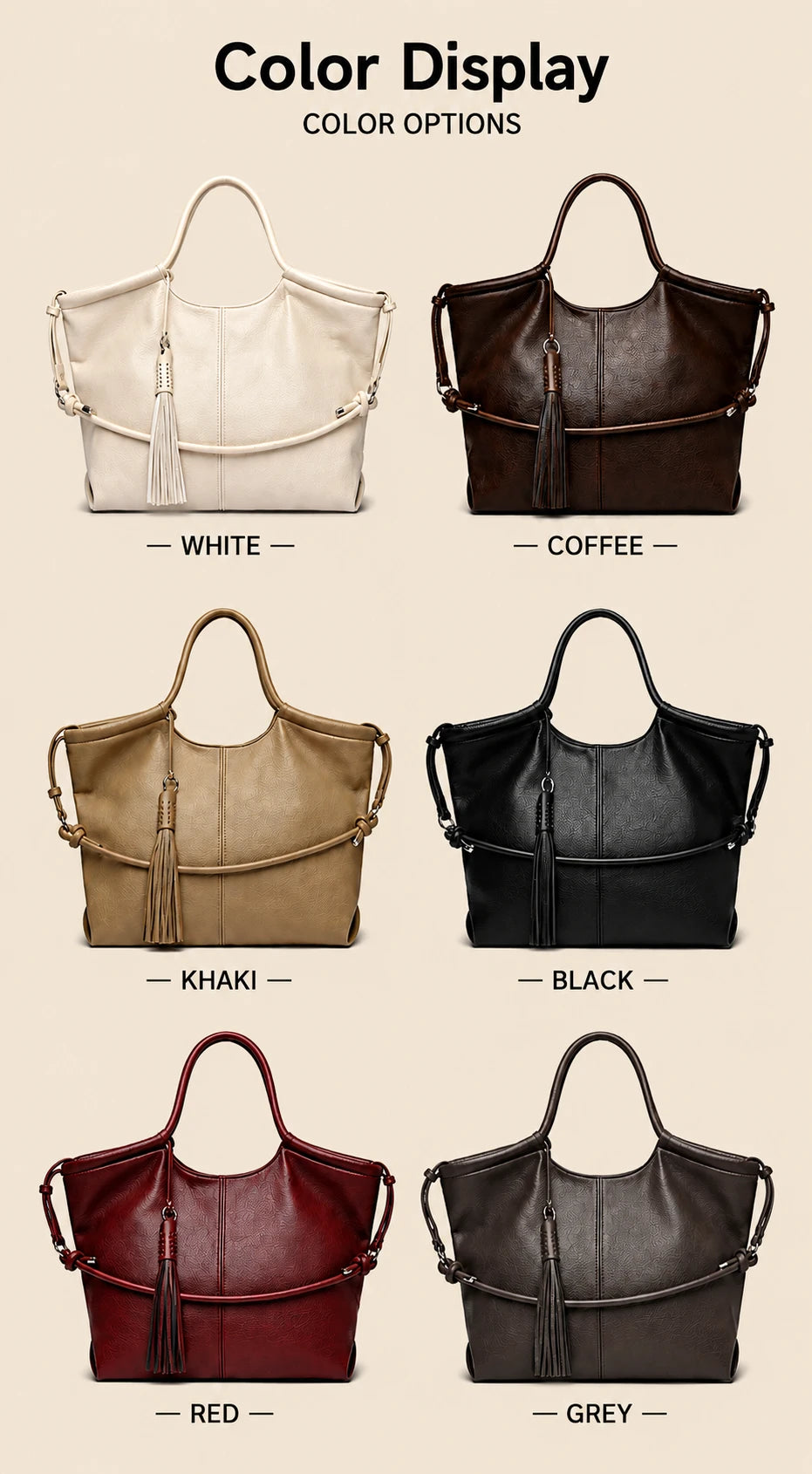 Retro Convertible Shoulder Bag & Tote