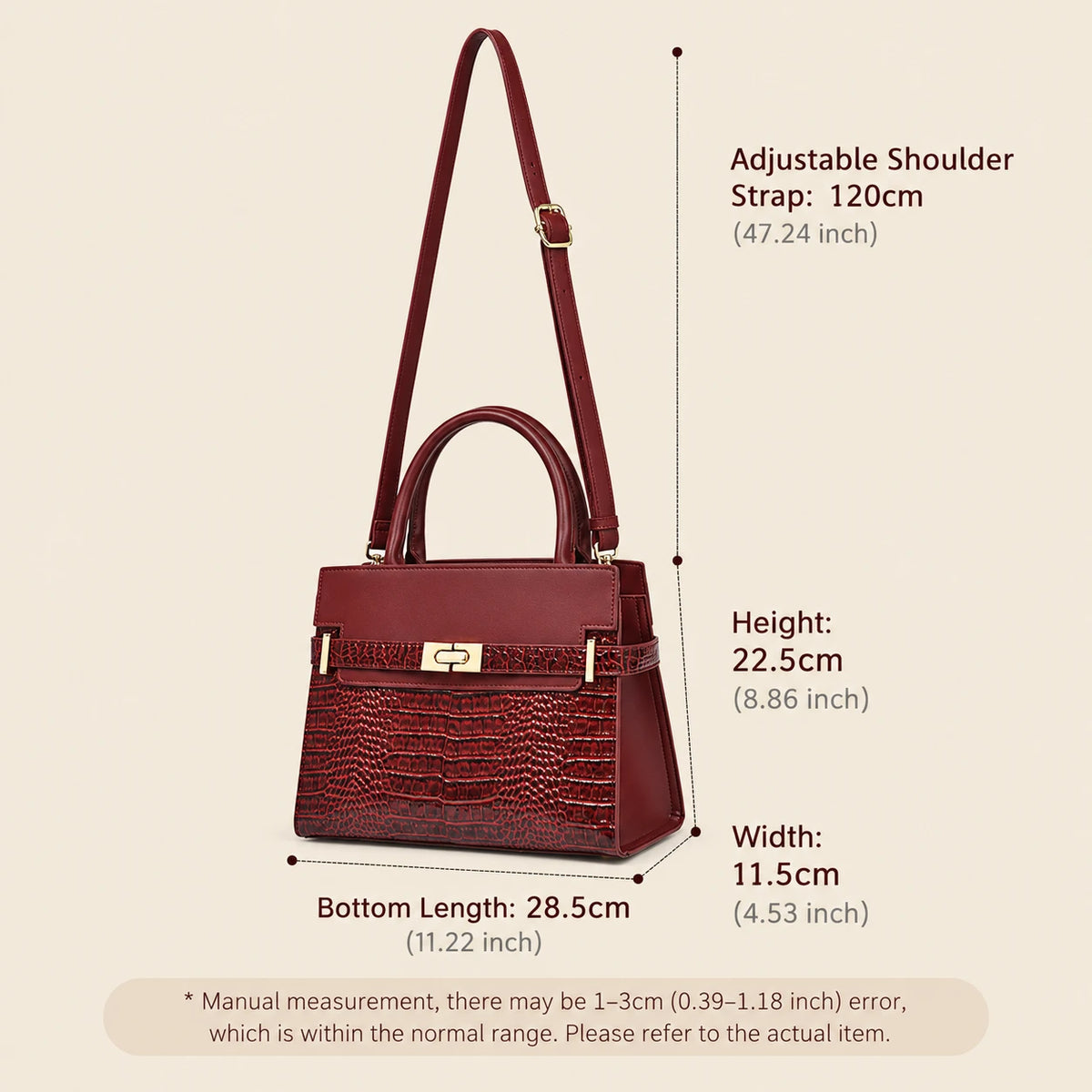 Women's Crocodile Print Tote Bag
