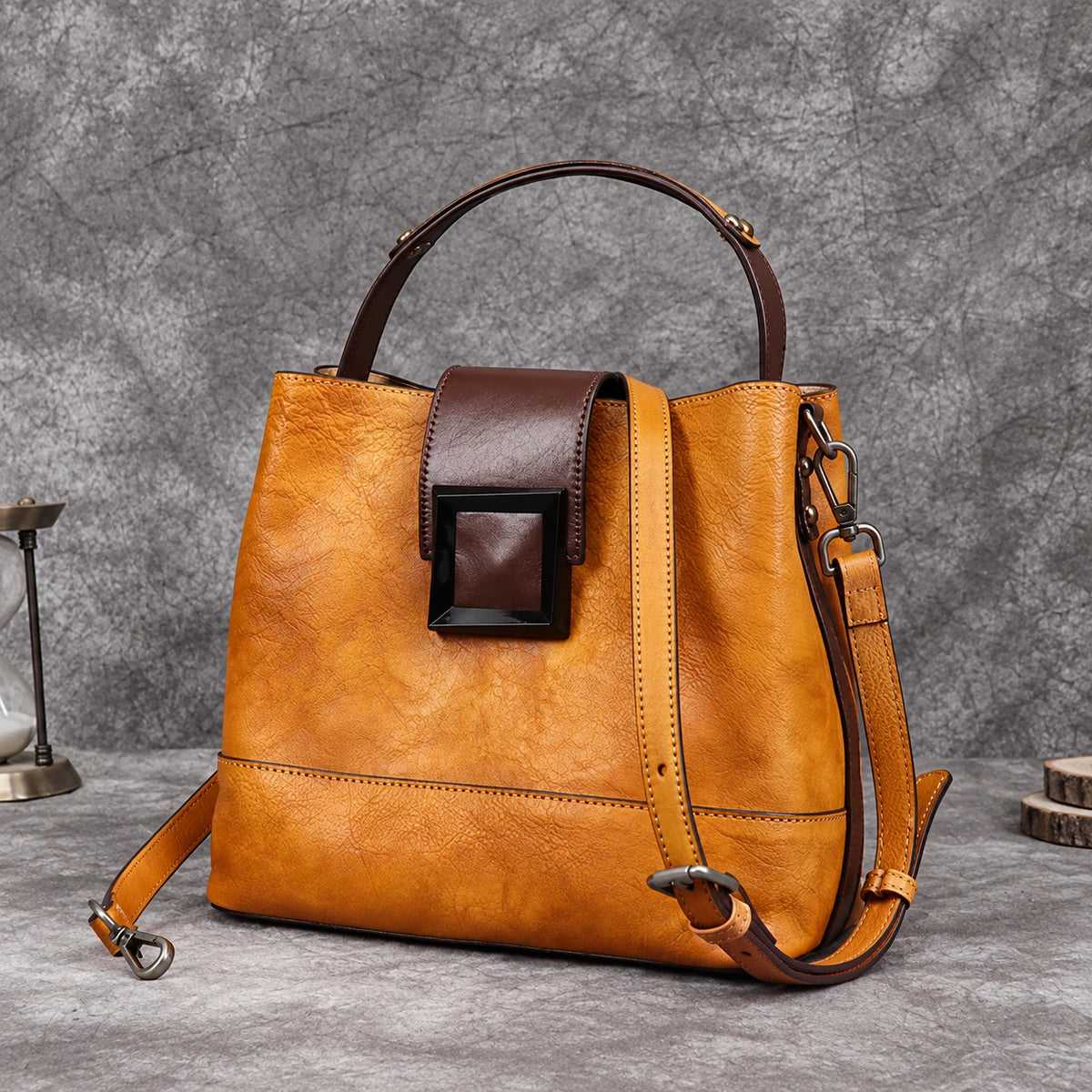 Genuine Leather 3-Way Shoulder Bag