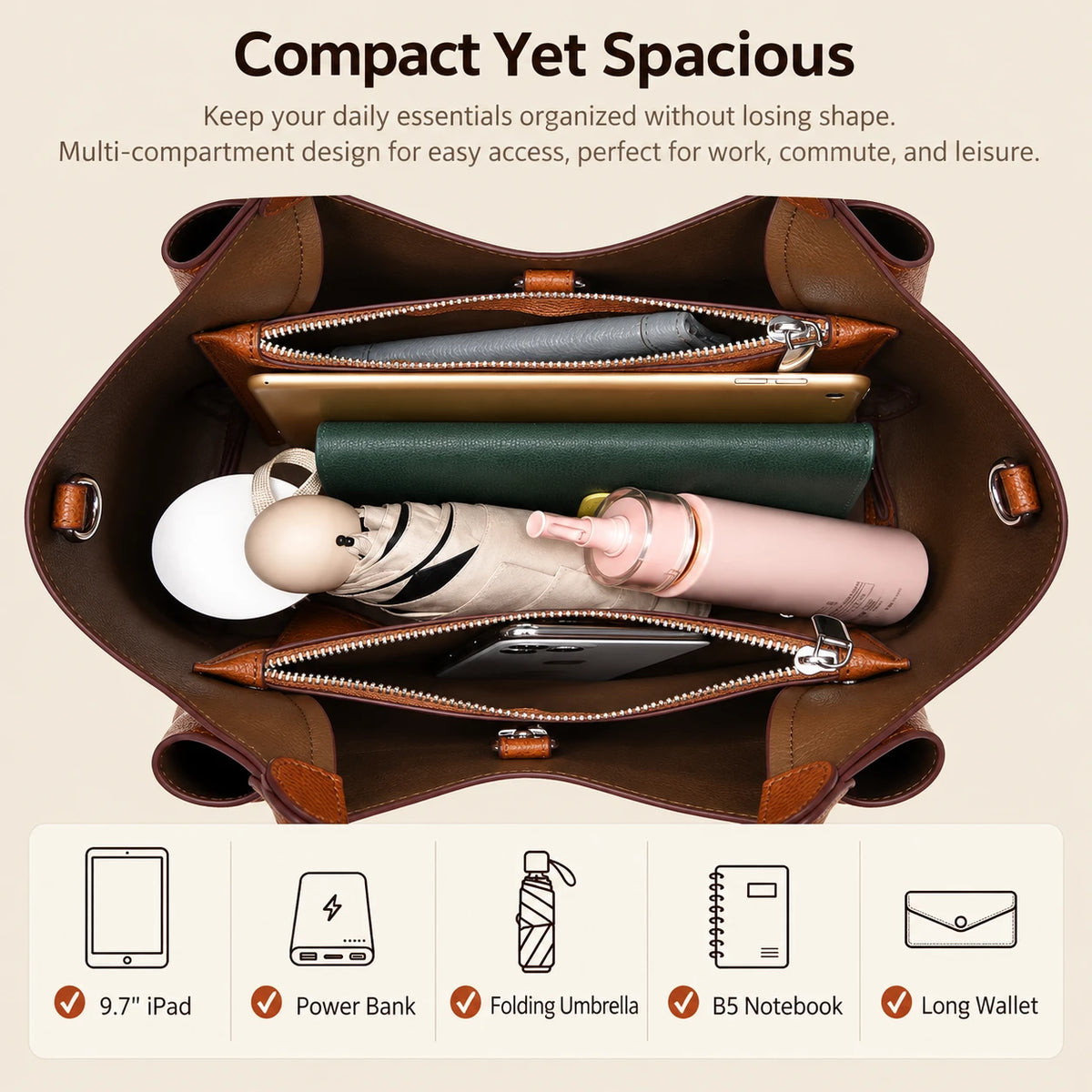 Casual single-shoulder tote bag