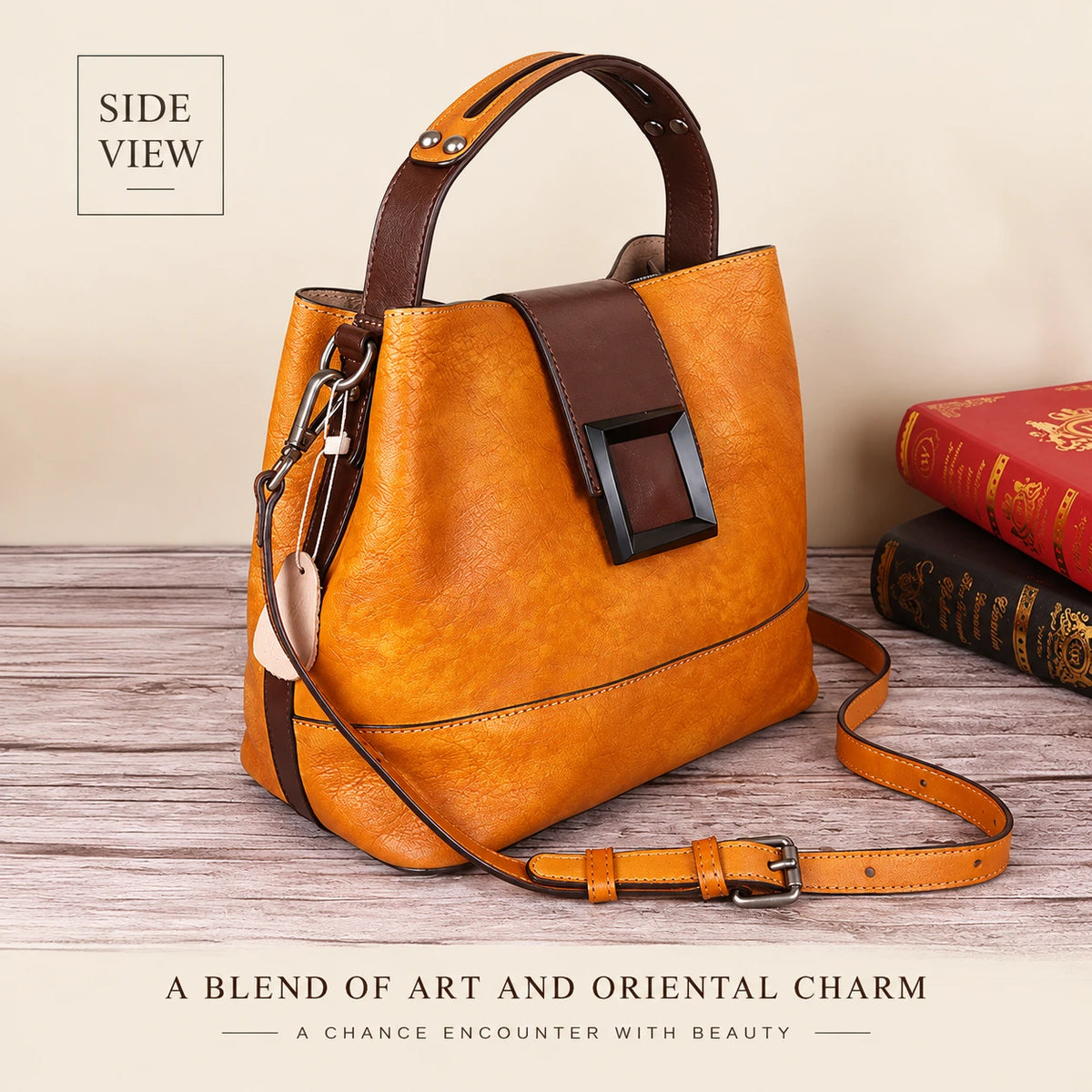 Genuine Leather 3-Way Shoulder Bag