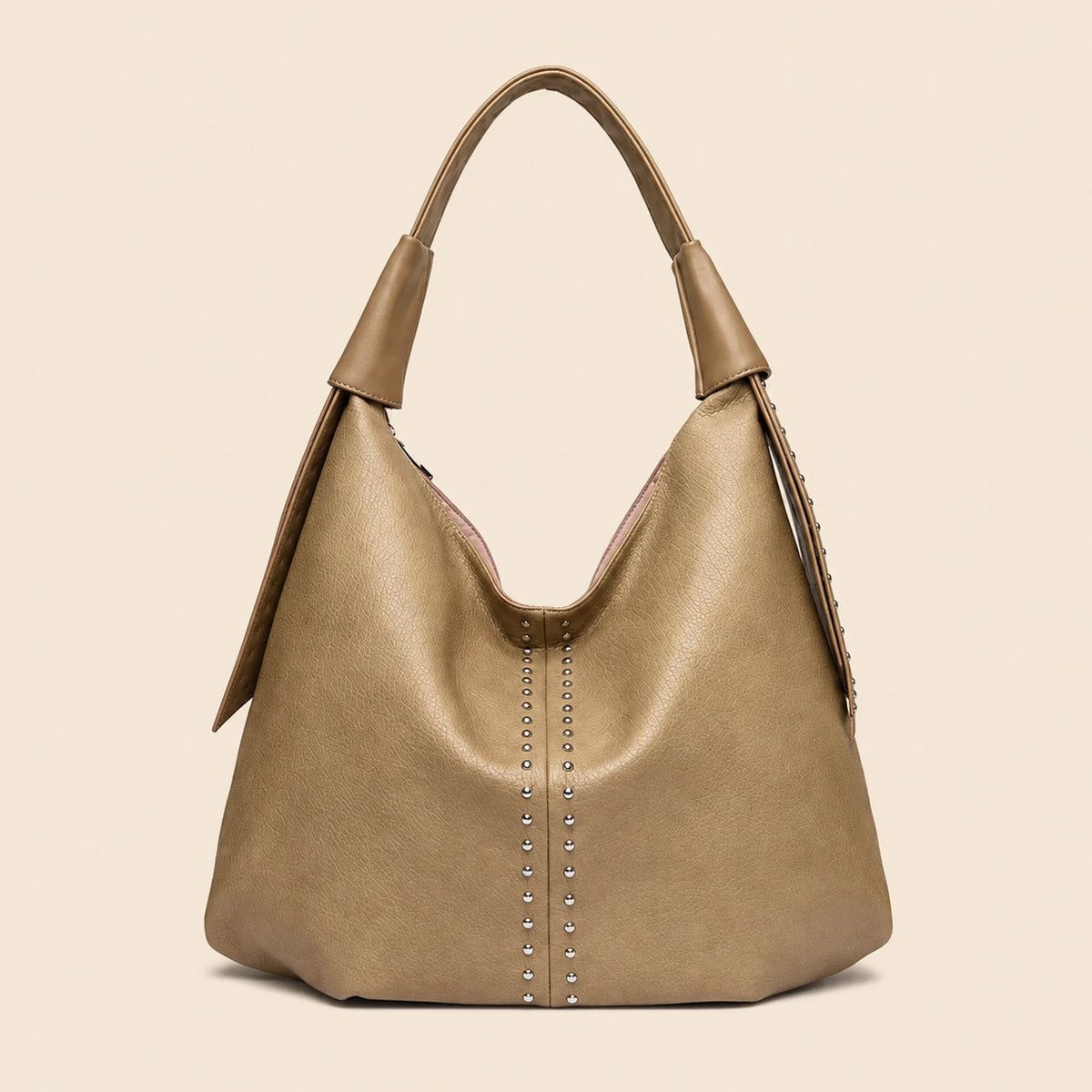 Studded Leather Tote Bag