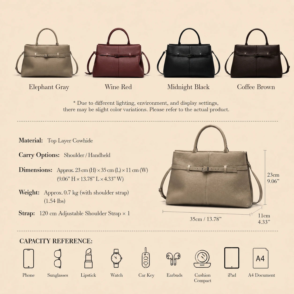 Leather hand Bag