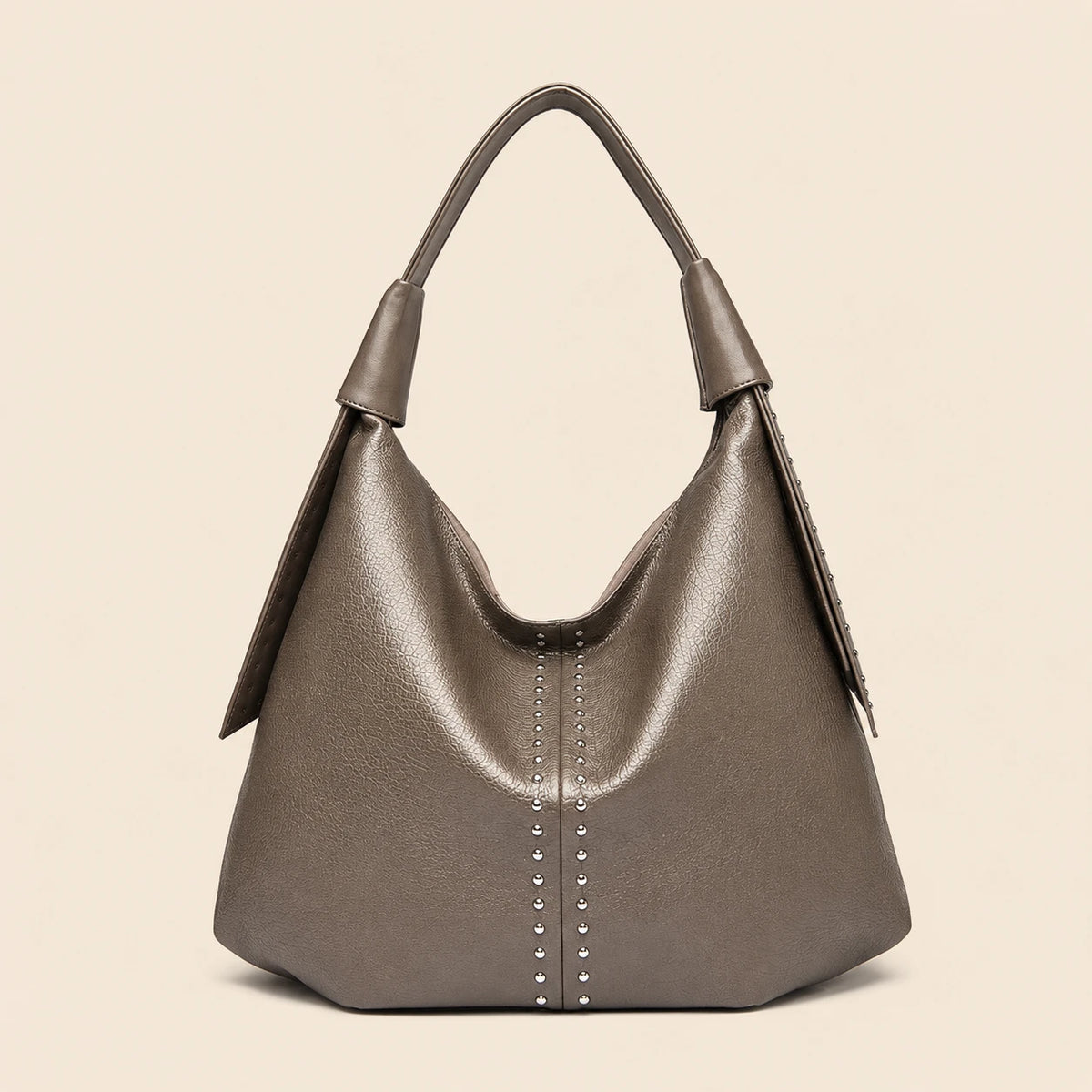 Studded Leather Tote Bag