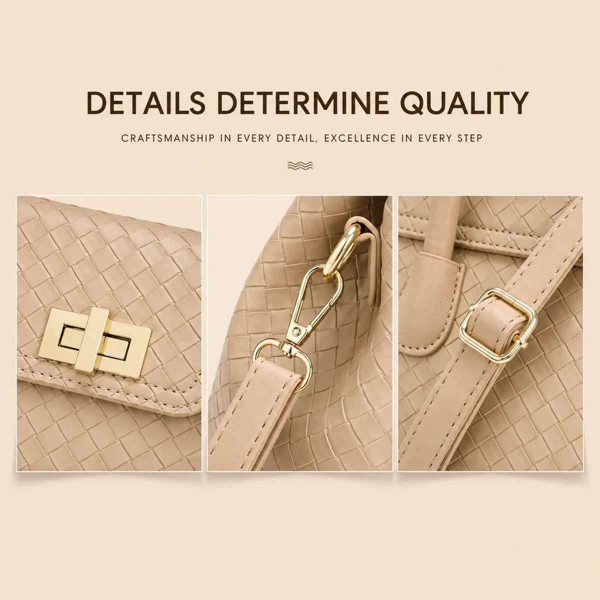 Versatile woven tote bag