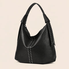Studded Leather Tote Bag