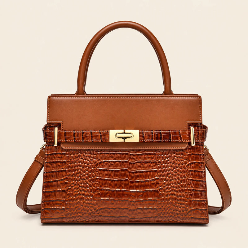 Women's Crocodile Print Tote Bag