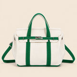 Contrast-colored Canvas Crossbody Bag