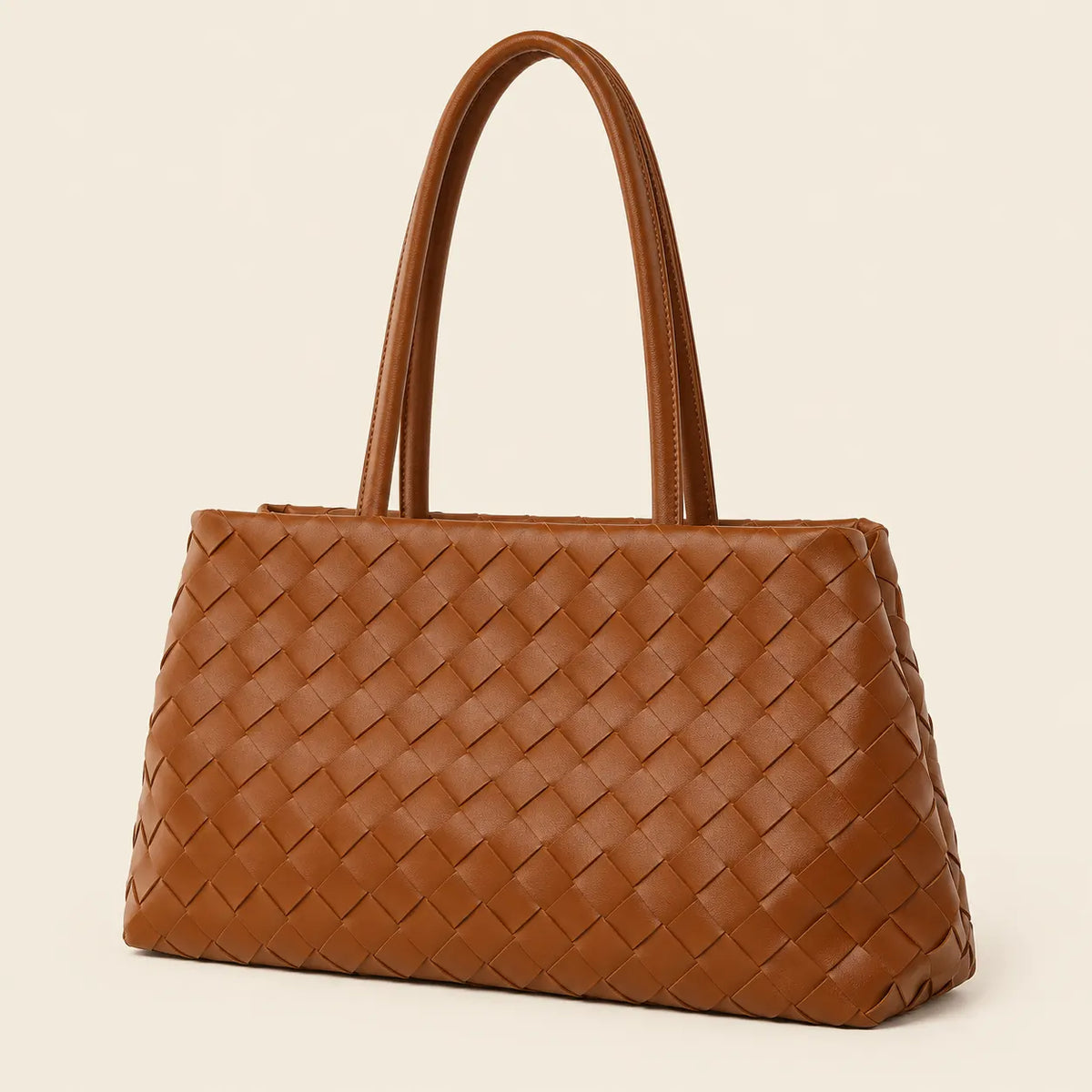 Woven Tote Bag - Spacious Everyday Shoulder Bag