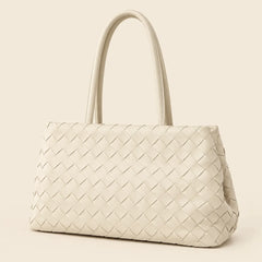 Woven Tote Bag - Spacious Everyday Shoulder Bag