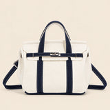 Contrast-colored Canvas Crossbody Bag