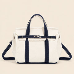 Contrast-colored Canvas Crossbody Bag
