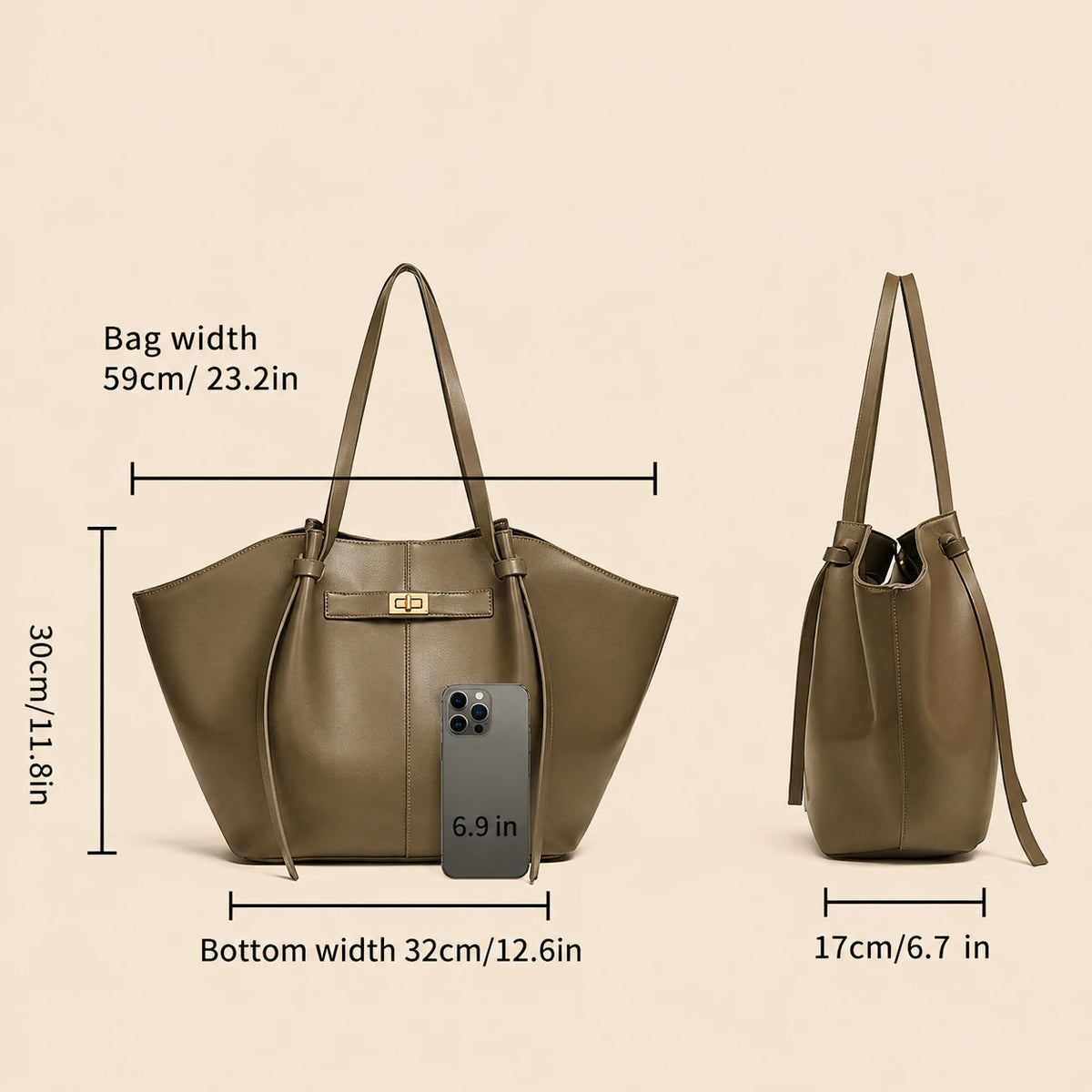 Light Luxury Commuter Tote Bag