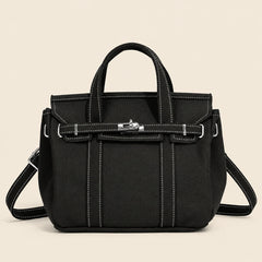 Contrast-colored Canvas Crossbody Bag