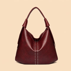 Studded Leather Tote Bag