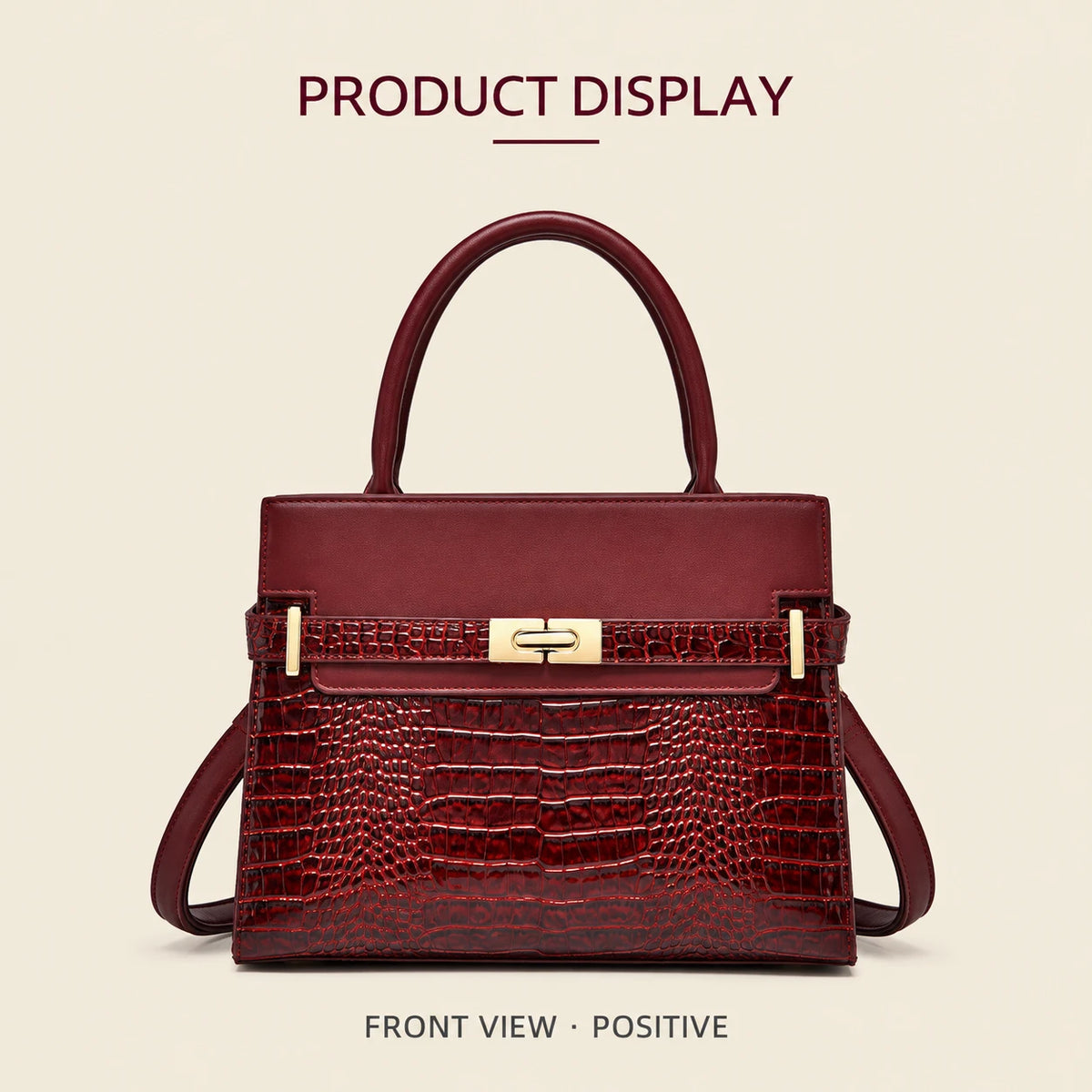 Women's Crocodile Print Tote Bag