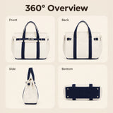 Contrast-colored Canvas Crossbody Bag