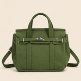 Contrast-colored Canvas Crossbody Bag