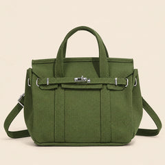 Contrast-colored Canvas Crossbody Bag