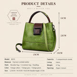Genuine Leather 3-Way Shoulder Bag