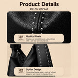 Studded Leather Tote Bag