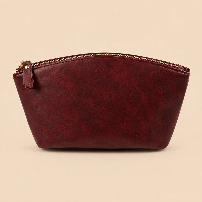 Vintage Crazy Horse Leather Cosmetic Bag