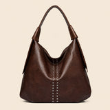 Studded Leather Tote Bag