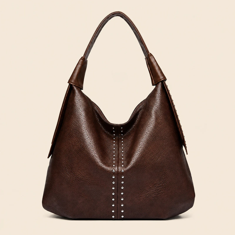 Studded Leather Tote Bag