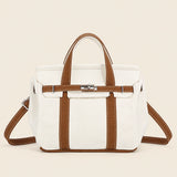 Contrast-colored Canvas Crossbody Bag