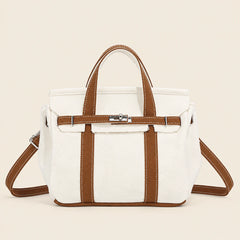 Contrast-colored Canvas Crossbody Bag