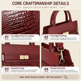 Women's Crocodile Print Tote Bag