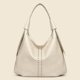 Studded Leather Tote Bag
