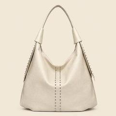 Studded Leather Tote Bag