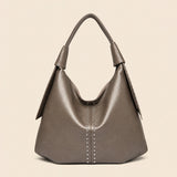 Studded Leather Tote Bag