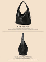 Studded Leather Tote Bag